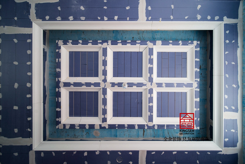 保利西山林語303平米歐式風格裝修施工現(xiàn)場