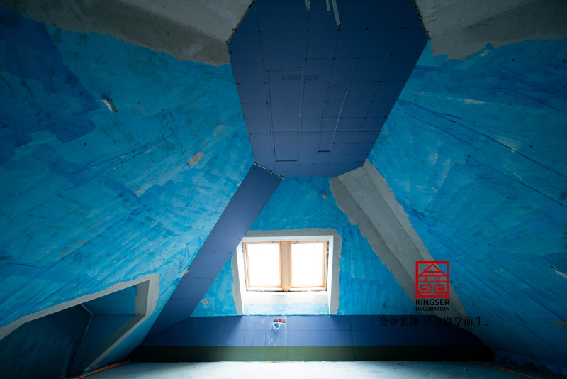 保利西山林語303平米歐式風格裝修施工現(xiàn)場