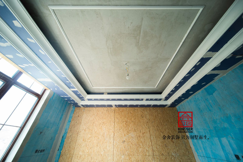 保利西山林語303平米歐式風格裝修施工現(xiàn)場