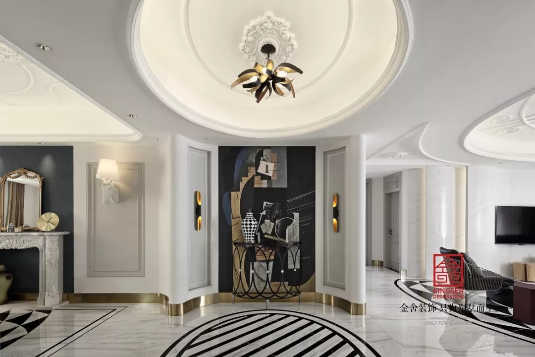 天山九峯210平米輕奢風格裝修實景