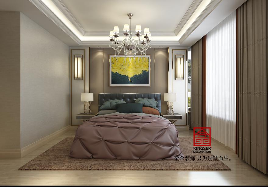 中冶德賢公館裝修-簡(jiǎn)歐風(fēng)格-臥室