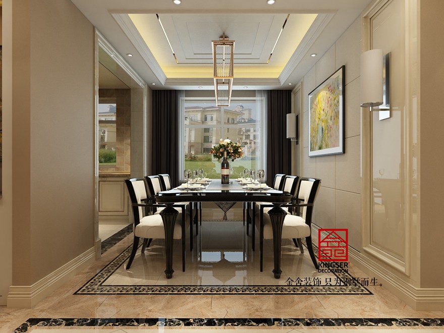 中冶德賢公館裝修-簡(jiǎn)歐風(fēng)格-餐廳