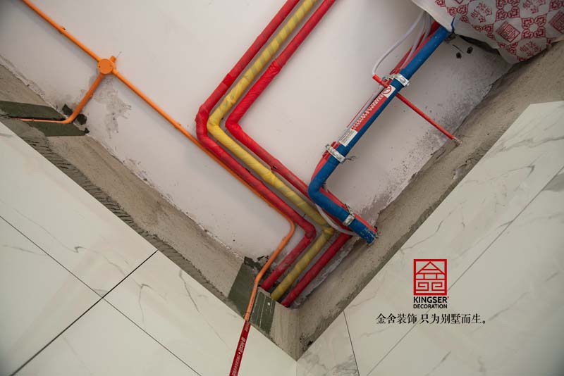 原河名墅400平米中式風格裝修施工工地