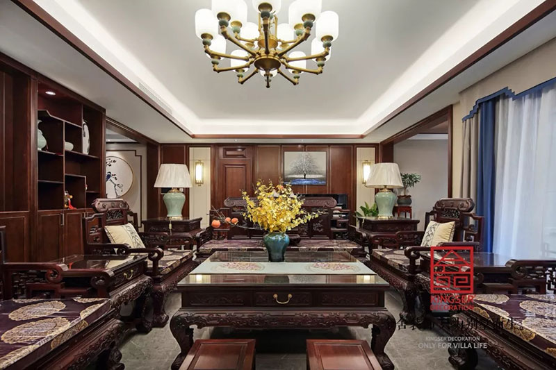 國賓壹號210平米中式風(fēng)格裝修實(shí)景圖