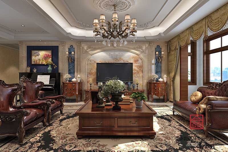 紫晶悅城200平米新古典風格裝修效果圖