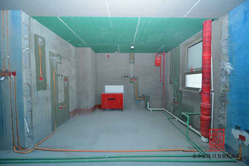 東南智匯城168平米新中式風格裝修施工現場