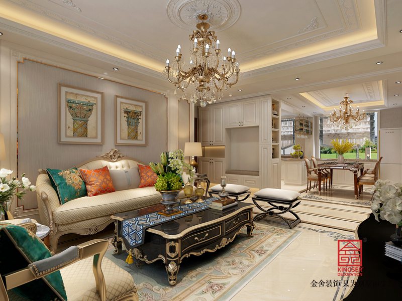 東南智匯城170平米歐式風格裝修效果圖