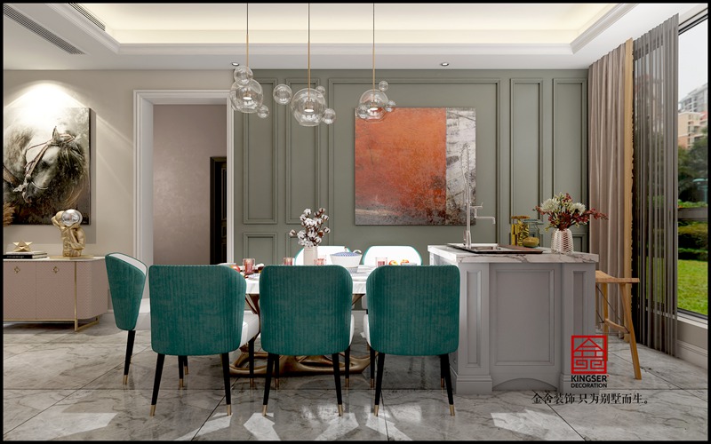 金悅府129平米現代輕奢裝修-餐廳