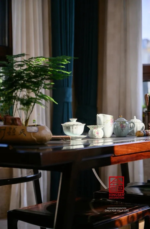 天山國賓壹號188平米新中式風(fēng)格裝修實景