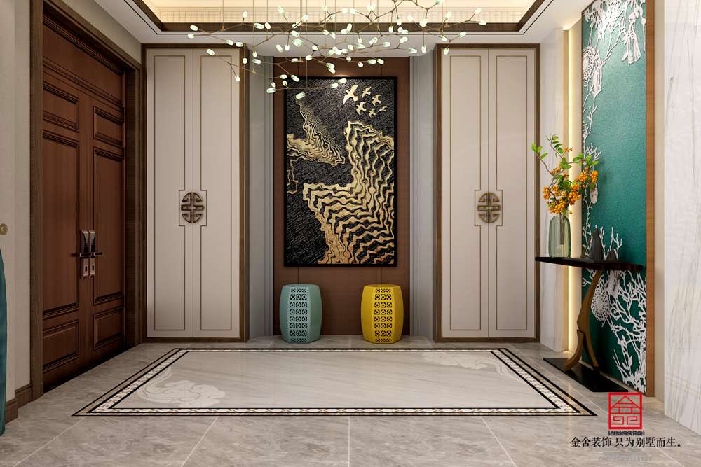 大者聯排別墅裝修-中式風格-玄關