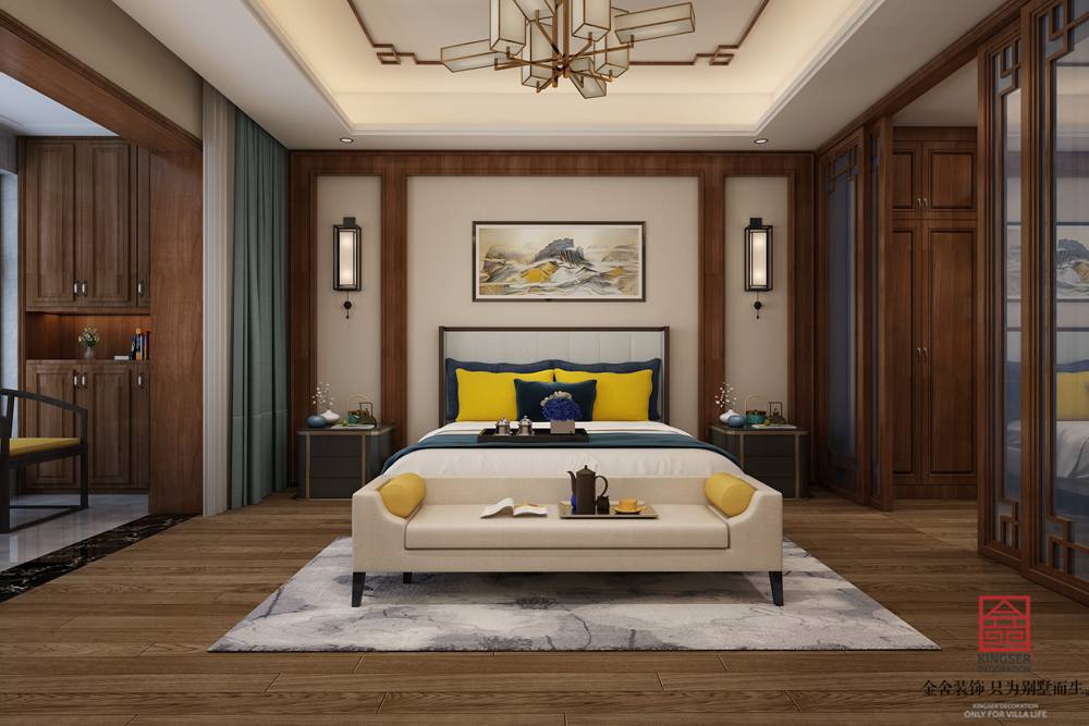 碧桂園260平美式風格裝修-臥室