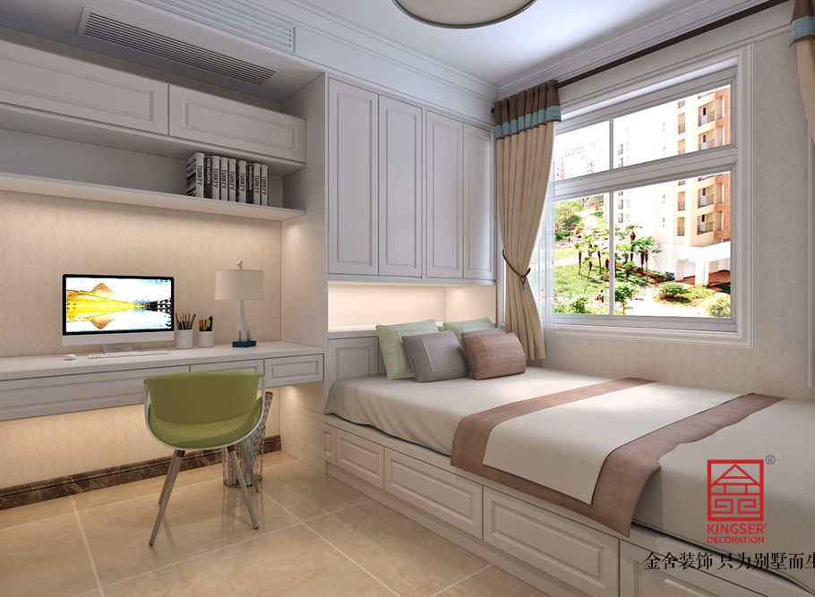 國賓壹號108平米美式風格裝修效果圖