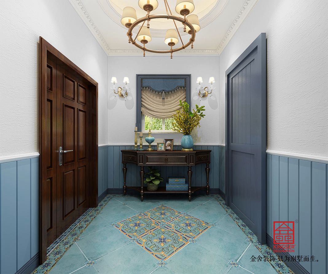 碧桂園280平米美式風格裝修-玄關