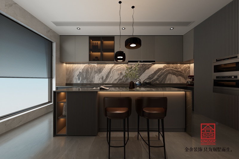衡水南苑別墅320平米裝修-現(xiàn)代簡約-廚房