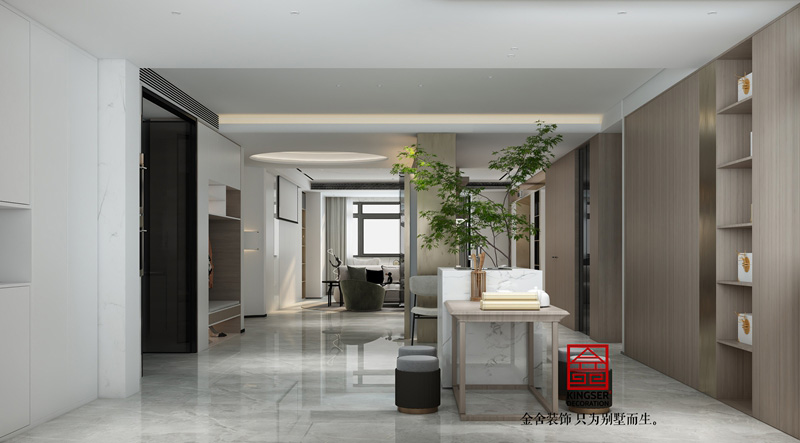 榮盛華府210㎡現(xiàn)代簡約裝修實景