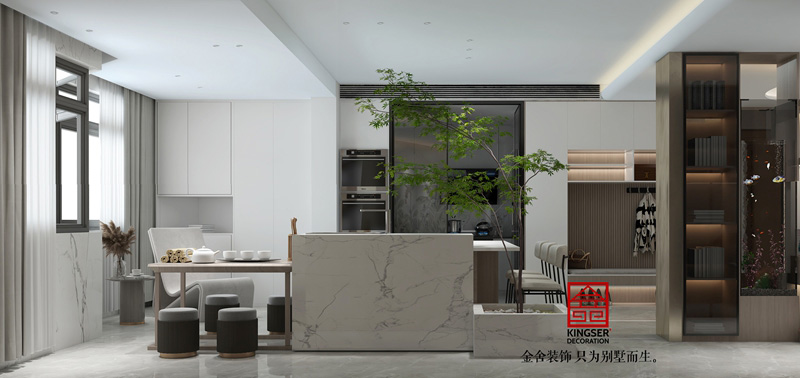 榮盛華府210㎡現(xiàn)代簡約裝修實景