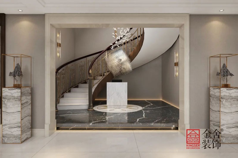 西山林語(yǔ)別墅裝修實(shí)景圖-走廊