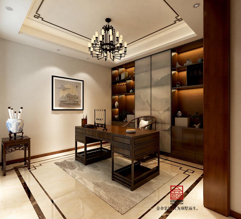 榮盛御府186平裝修效果圖-書(shū)房