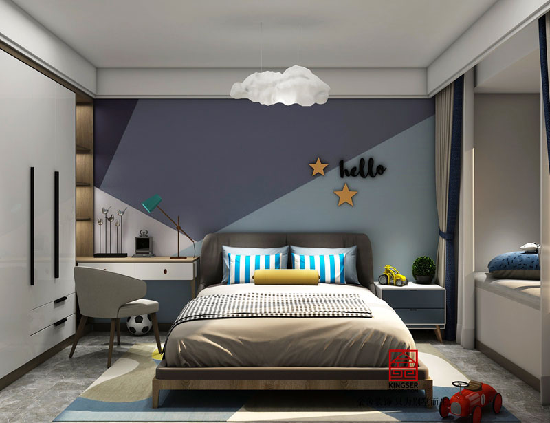 融創中心現代風格裝修-臥室