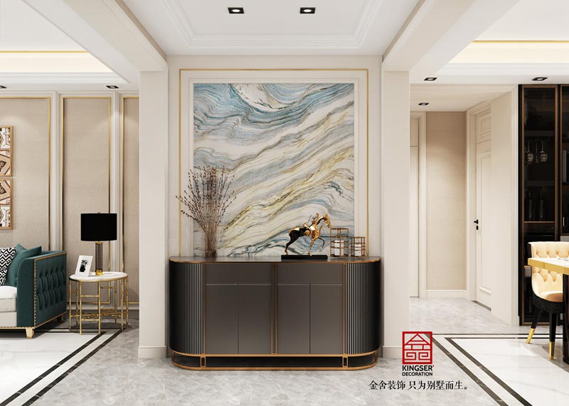 融創(chuàng)中心180平米美式輕奢風格裝修設(shè)計