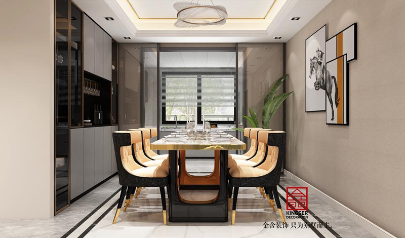 融創(chuàng)中心180平米美式輕奢風格裝修設(shè)計