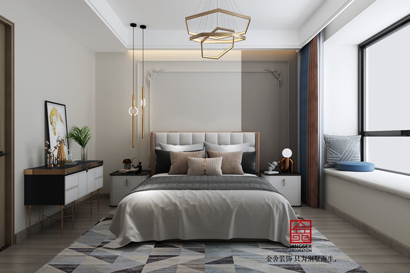 遠洋晟庭現代風格裝修設計-臥室