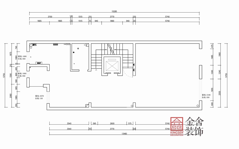榮盛御府415平米歐式風(fēng)格別墅戶(hù)型原始平面圖