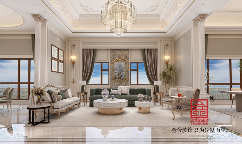 匯君城裝修設(shè)計(jì)歐式風(fēng)格客廳效果圖