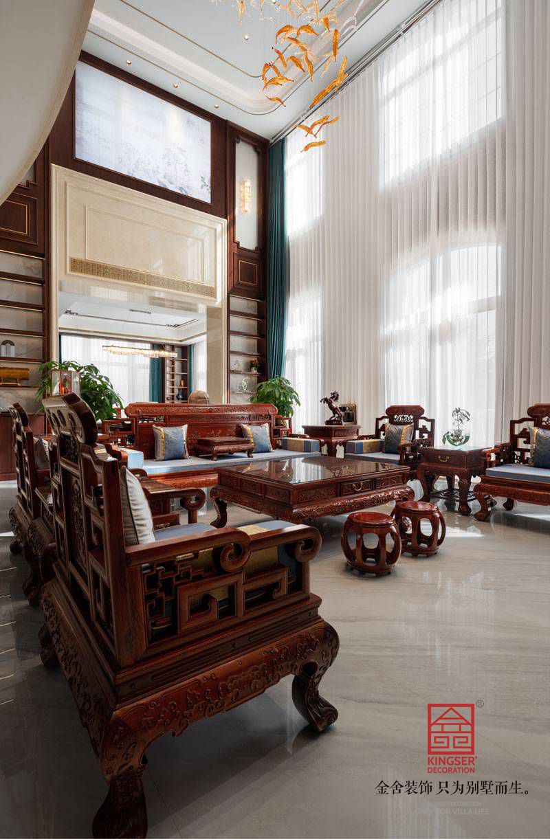 原河名墅新中式別墅裝修實景圖