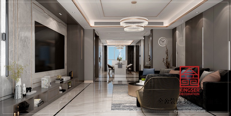 泰豐觀(guān)湖小區(qū)200平簡(jiǎn)約風(fēng)格客廳裝修圖片