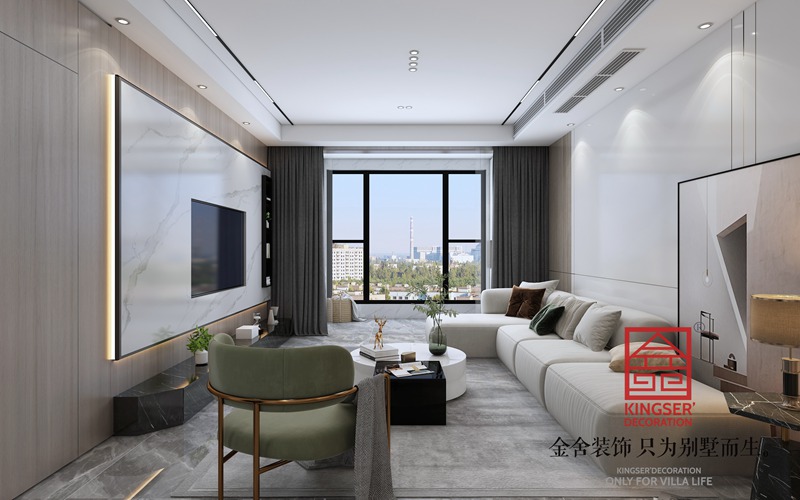 融創中心180平現代輕奢風格裝修設計