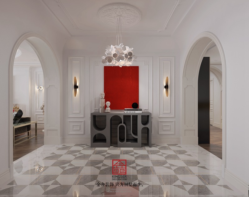 恒大華府280㎡現代法式風格裝修效果圖