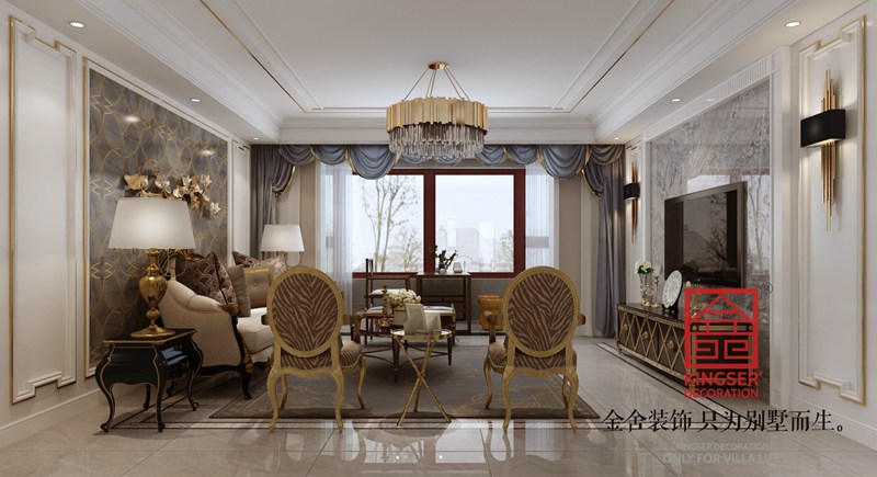 榮盛華府185㎡歐式風(fēng)格裝修設(shè)計