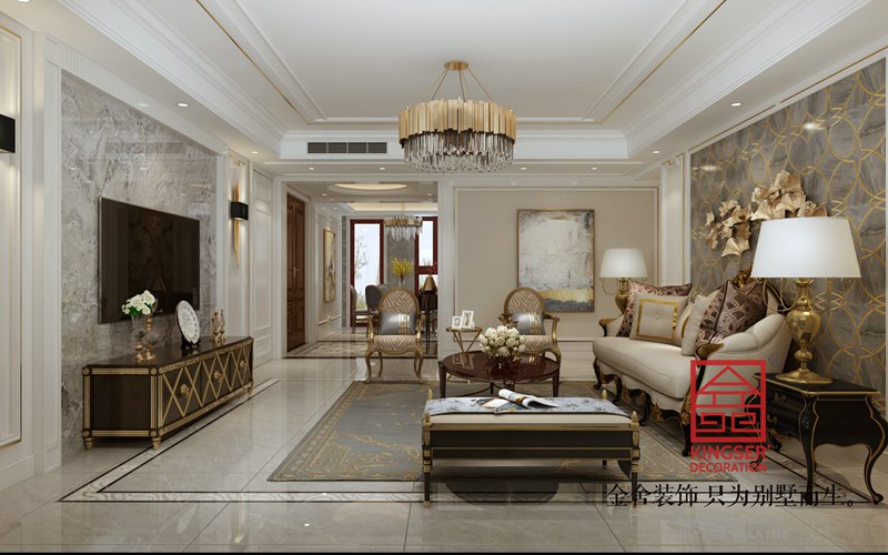 榮盛華府185㎡歐式風(fēng)格裝修設(shè)計