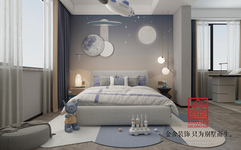 國赫天著183平米現(xiàn)代風格裝修設計