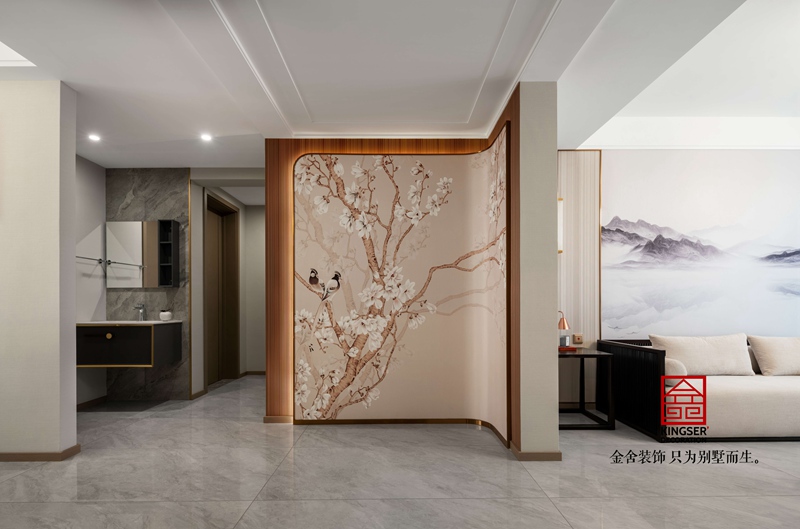 東南智匯城新中式風(fēng)格入戶(hù)裝修實(shí)景