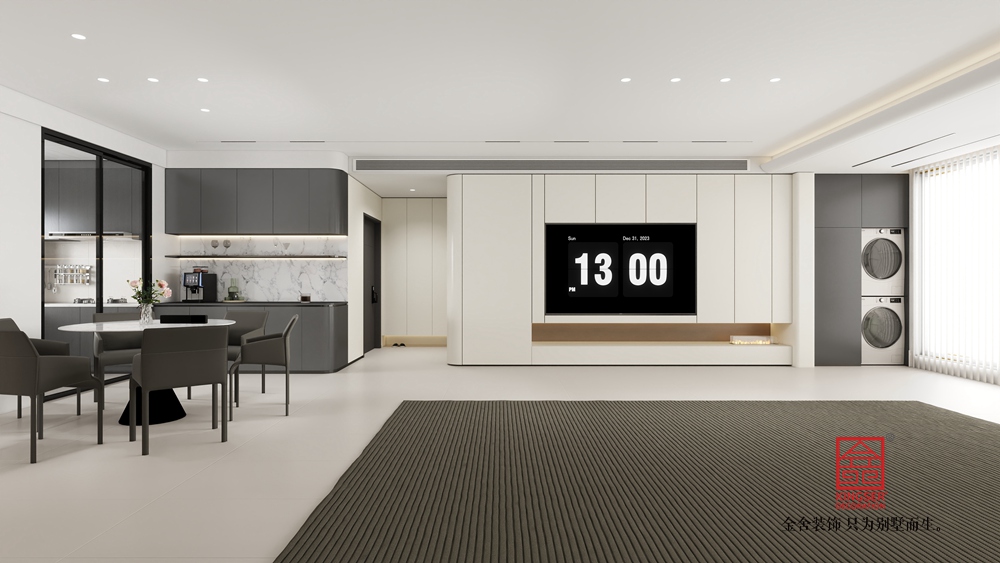 云和賦162平米現(xiàn)代簡(jiǎn)約裝修-客廳