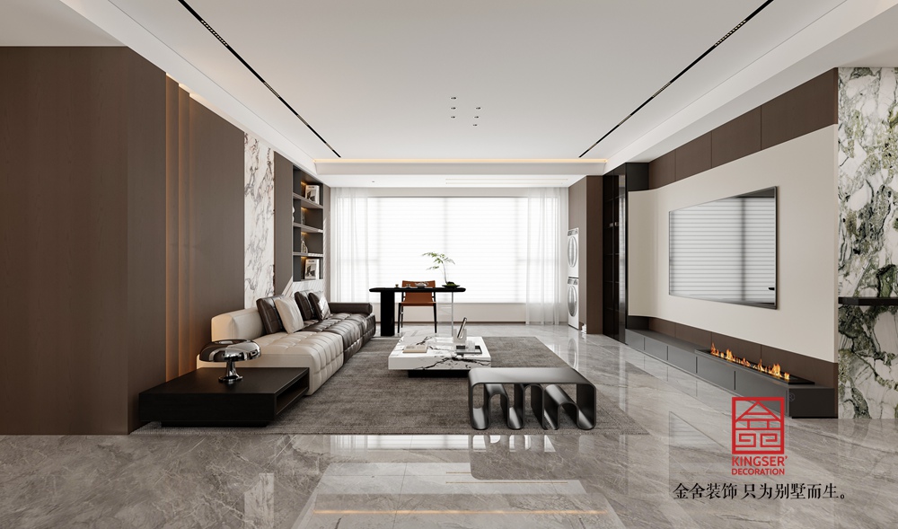 云和賦146平米現(xiàn)代簡(jiǎn)約裝修-客廳